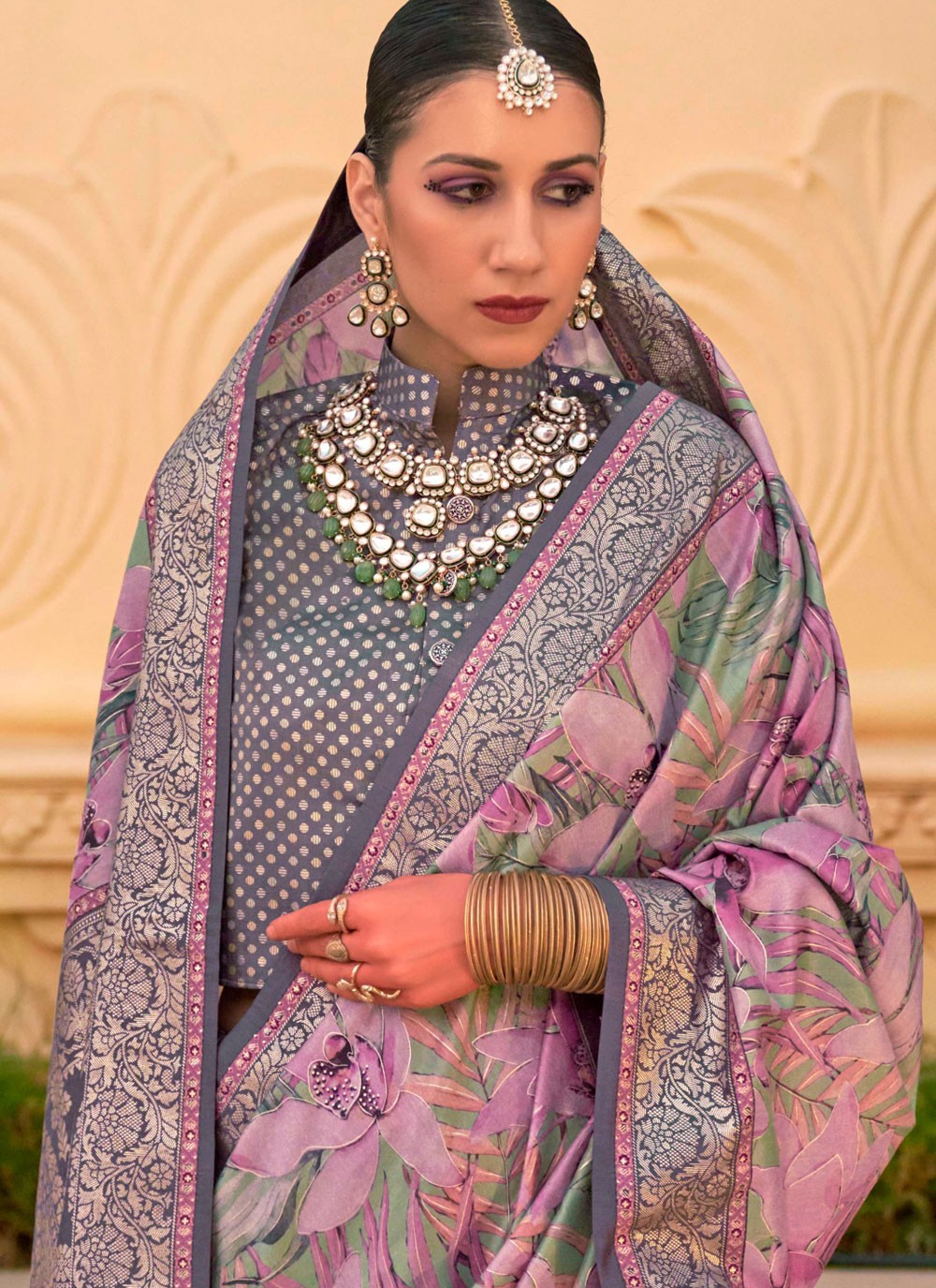 Classic Border Work Silk Saree - S7277