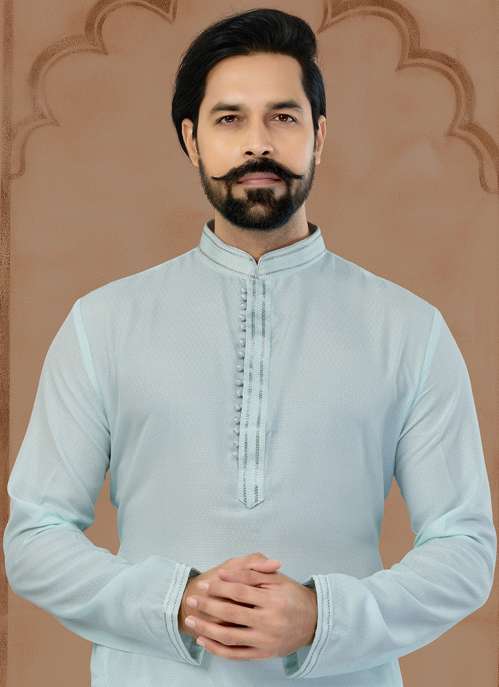 Thread Silk Grey Kurta - M5768