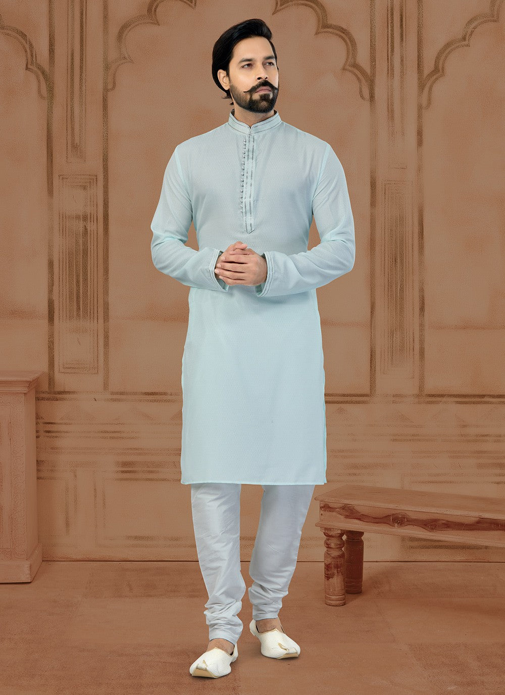 Thread Silk Grey Kurta - M5768
