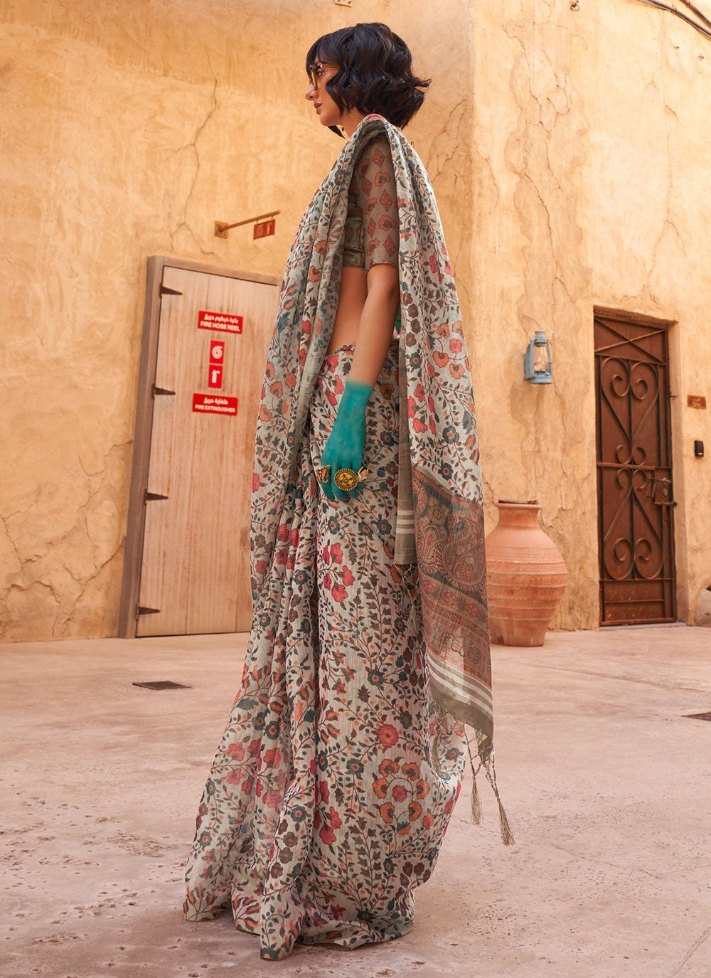 Classic Printed Tissue Saree - S6082