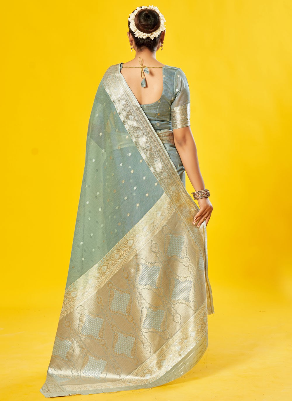 Classic Border Work Cotton Saree - S7592