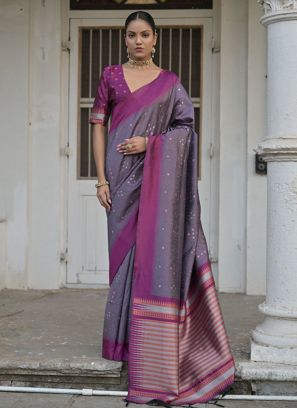 Classic Woven Raw Silk Saree - S6668