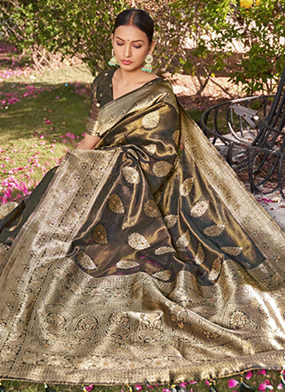 Classic Woven Shimmer, Silk Saree - S7031