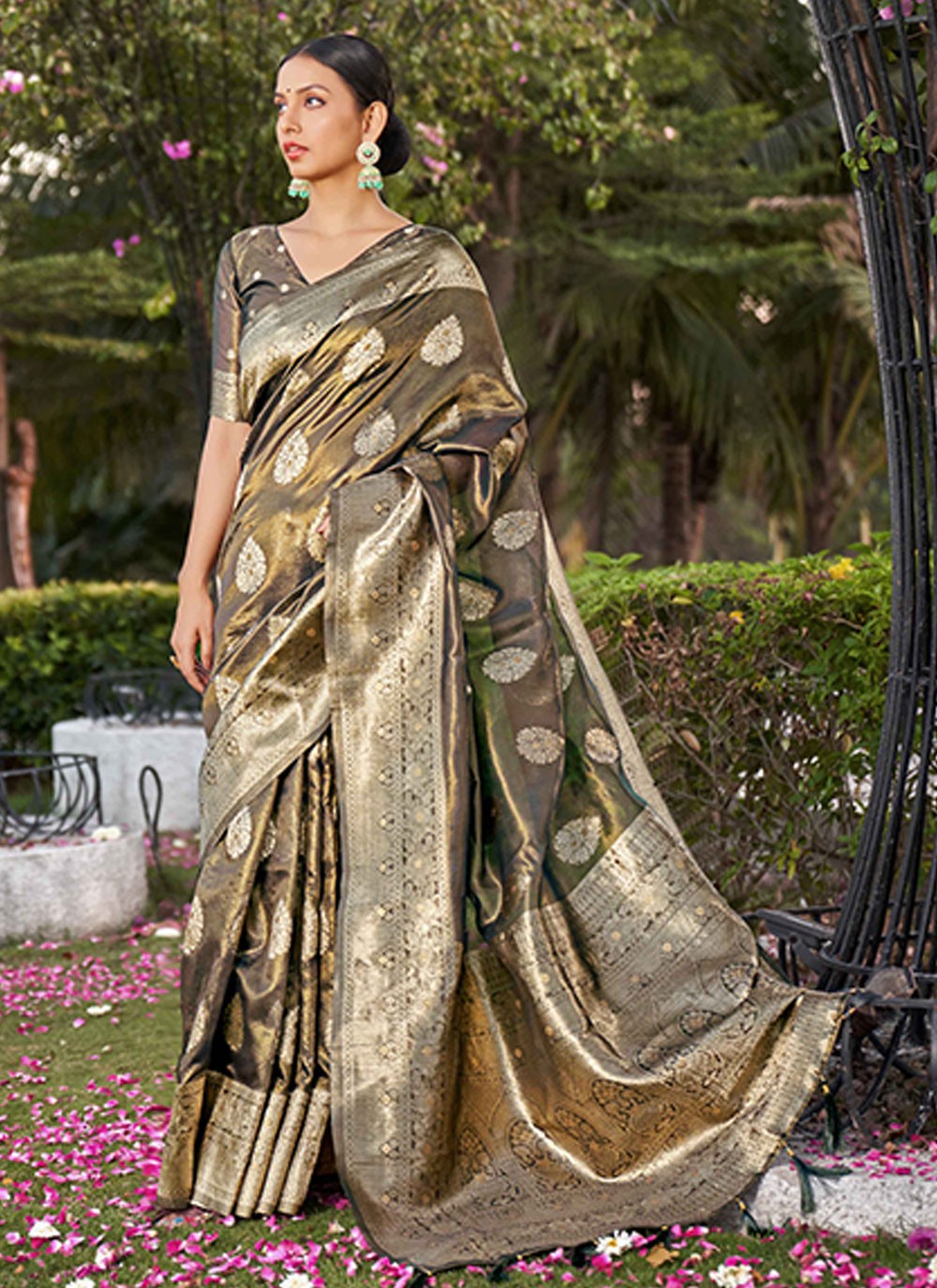 Classic Woven Shimmer, Silk Saree - S7031