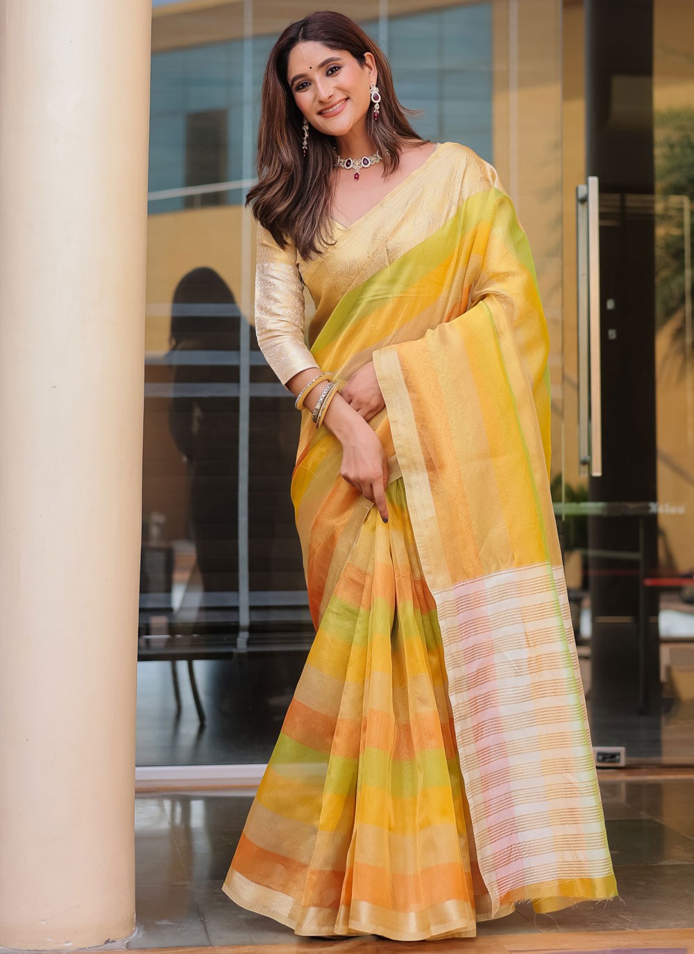 Woven, Zari Kanjivaram Silk Saree - S12324