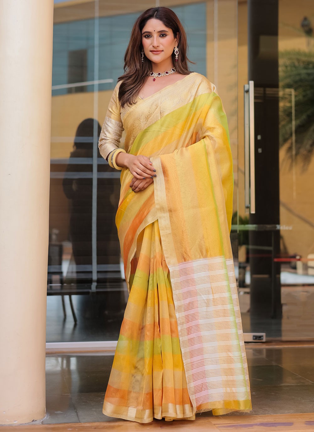 Woven, Zari Kanjivaram Silk Saree - S12324