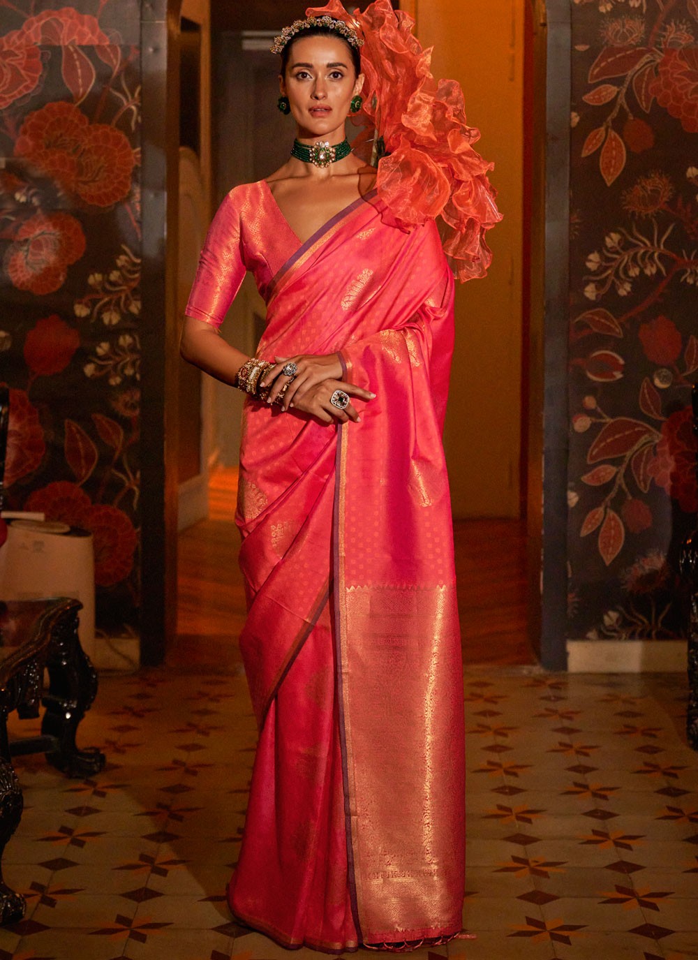 Classic Woven Handloom Silk Saree - S9191