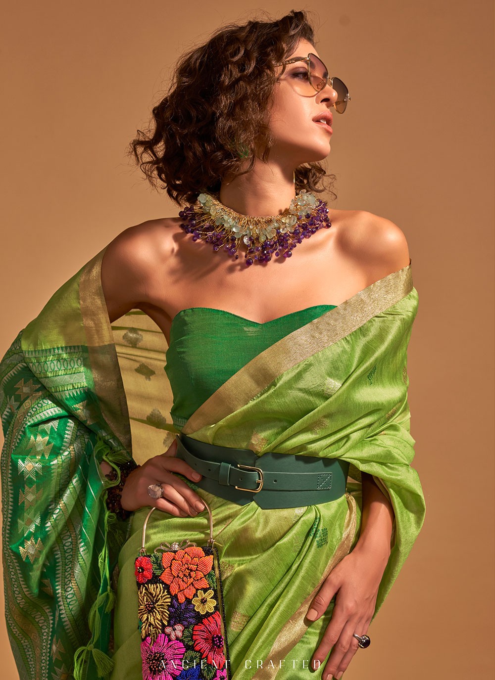 Contemporary Weaving Zari Handloom Silk Saree - S4958