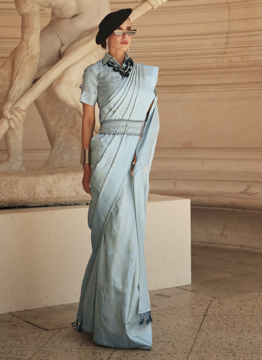 Classic Weaving Zari Handloom Silk Saree - S3657