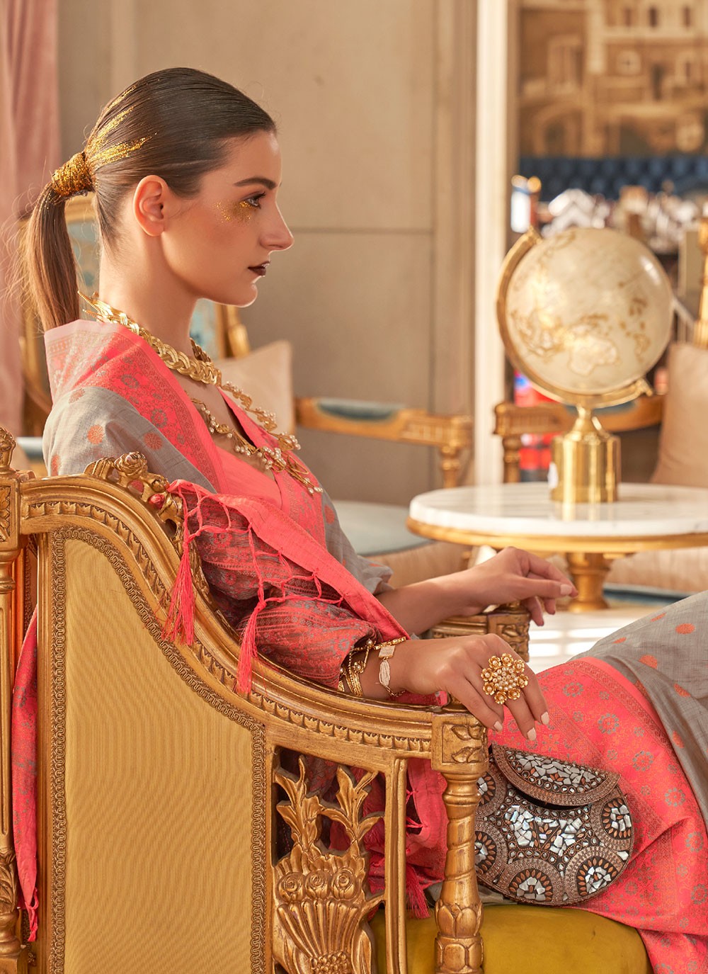 Designer Weaving Zari Handloom Silk Saree - S3100