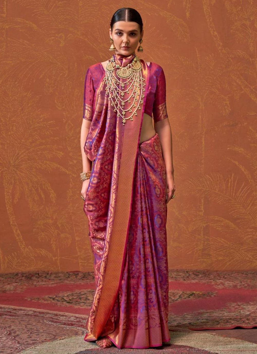 Classic Weaving Zari Handloom Silk Saree - S7909