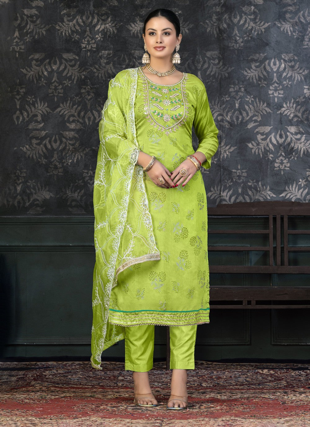 Organza Salwar Suit - T1417