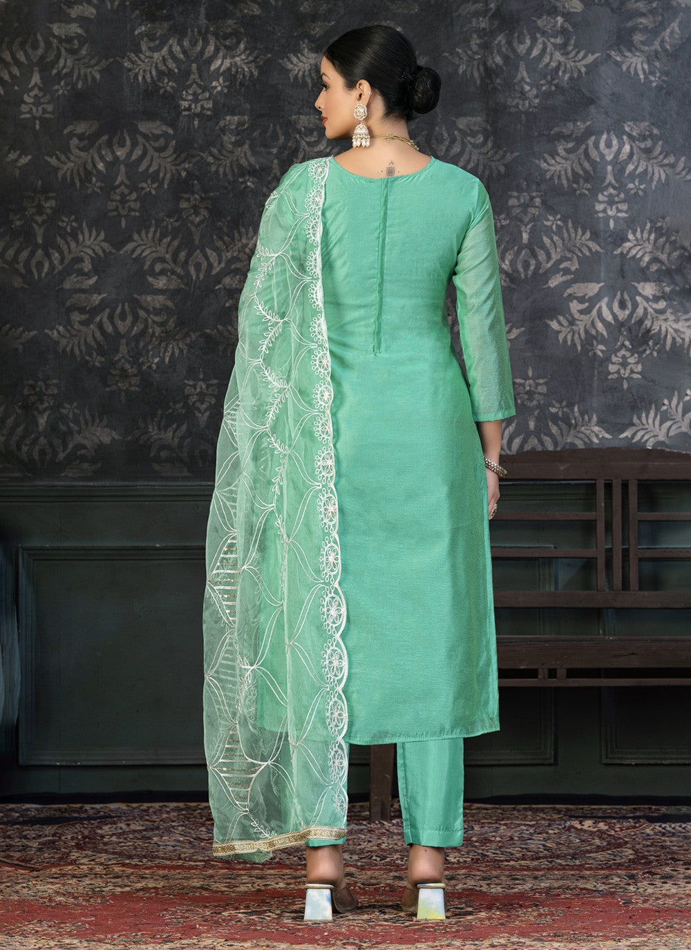 Organza Salwar Suit - T1417
