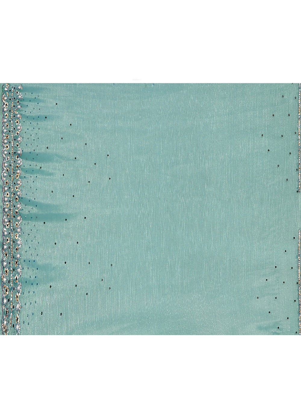 Hand Embroidery Jimmy Chu Aqua Blue Saree S14270
