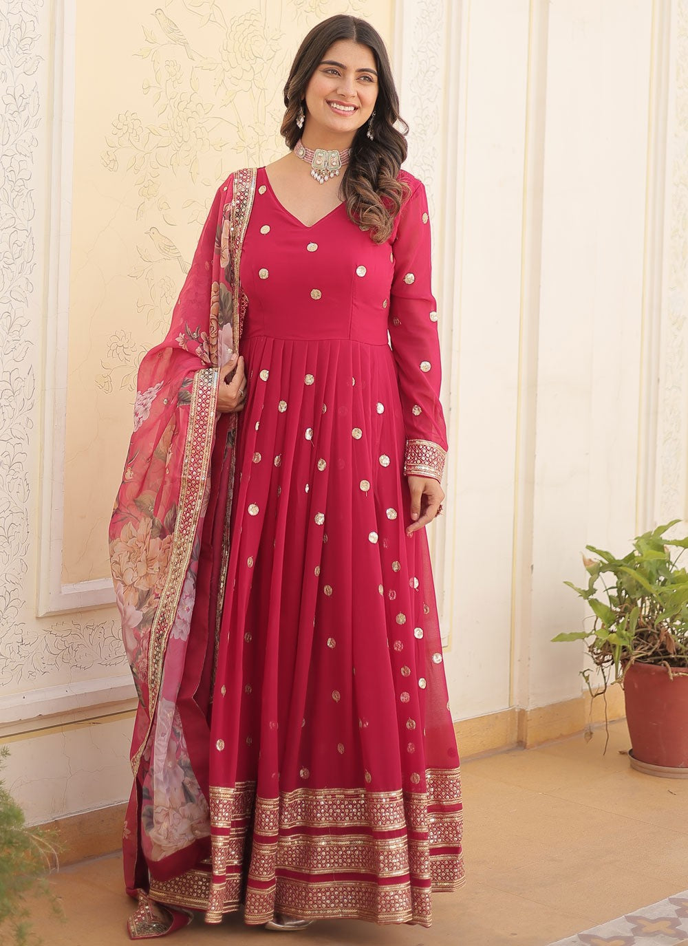 Faux Georgette Gown - G1471