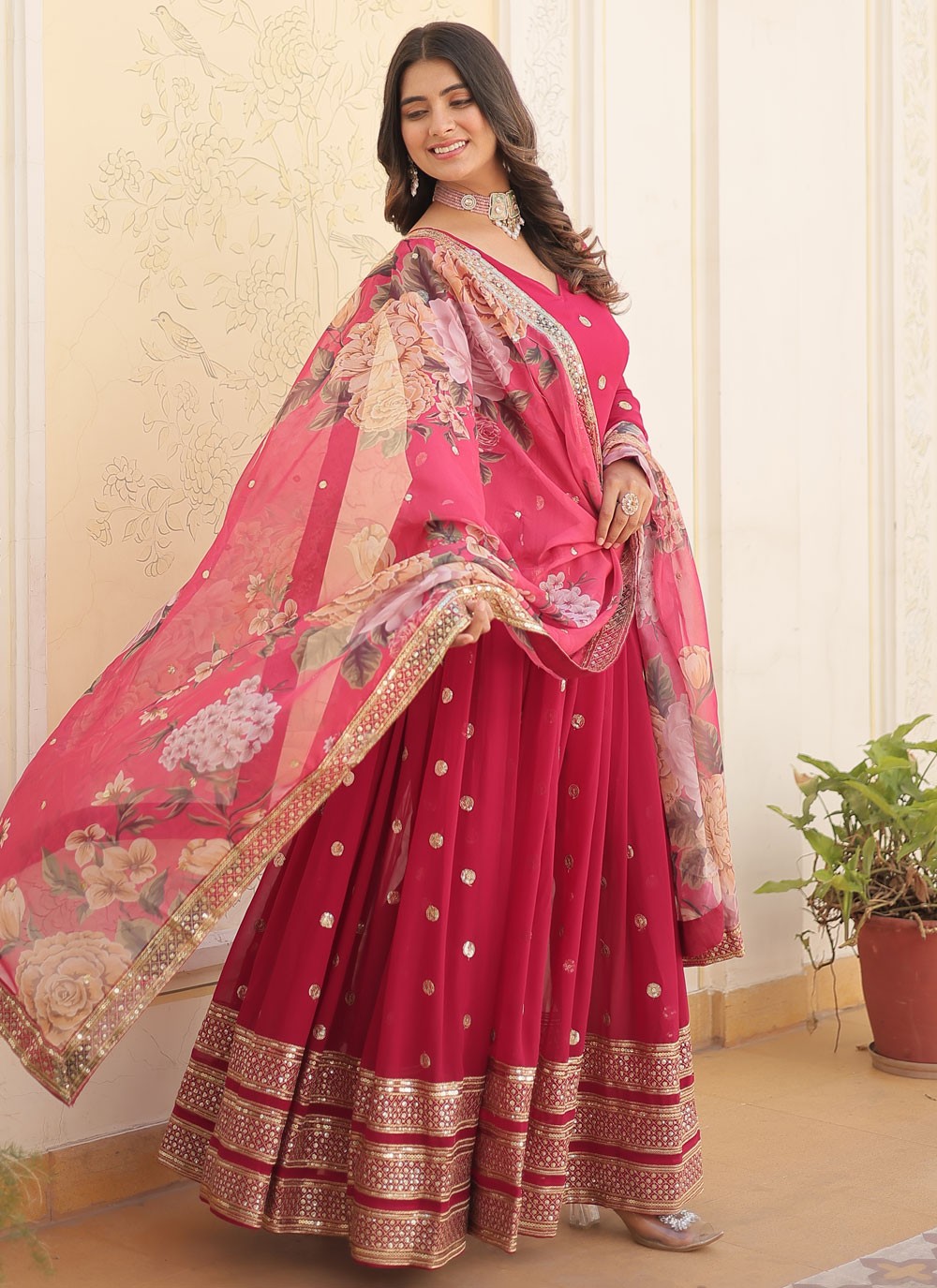Faux Georgette Gown - G1471