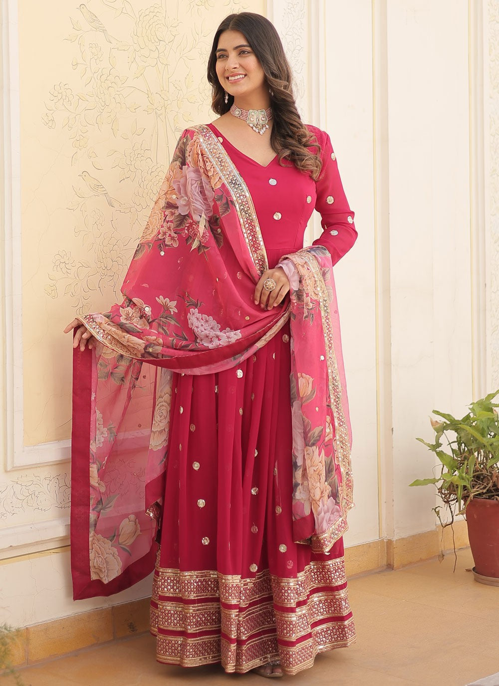 Faux Georgette Gown - G1471