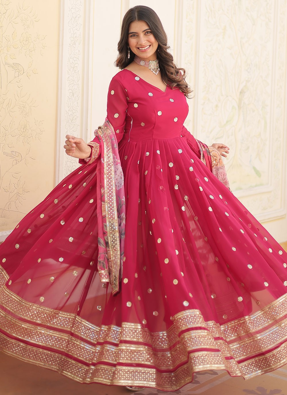 Faux Georgette Gown - G1471