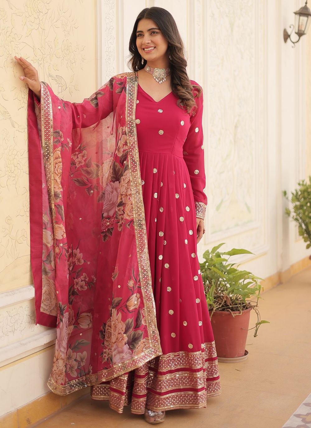 Faux Georgette Gown - G1471
