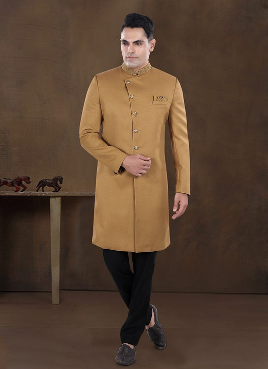 Embroidered Imported Beige Indo Western - M8201