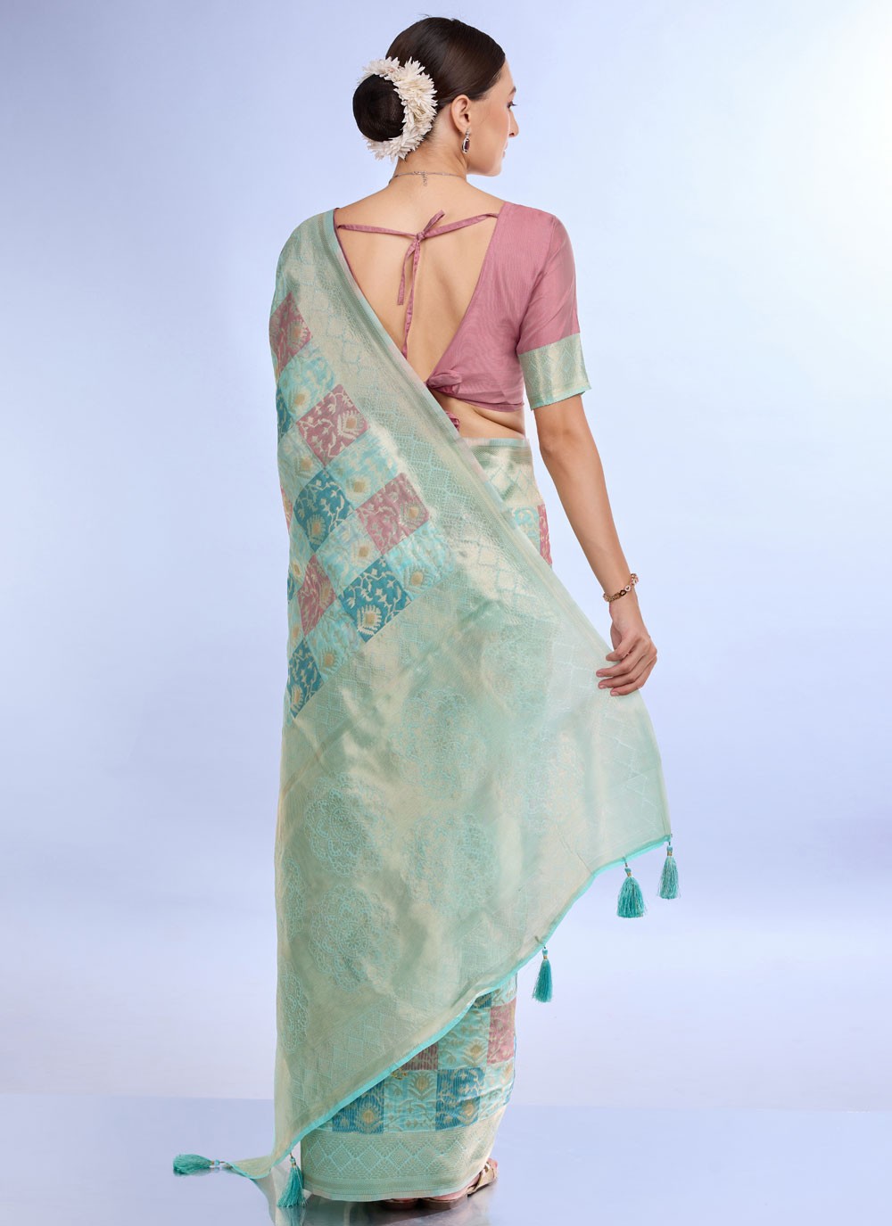 Classic Jacquard Work Cotton , Jacquard Saree - S7424