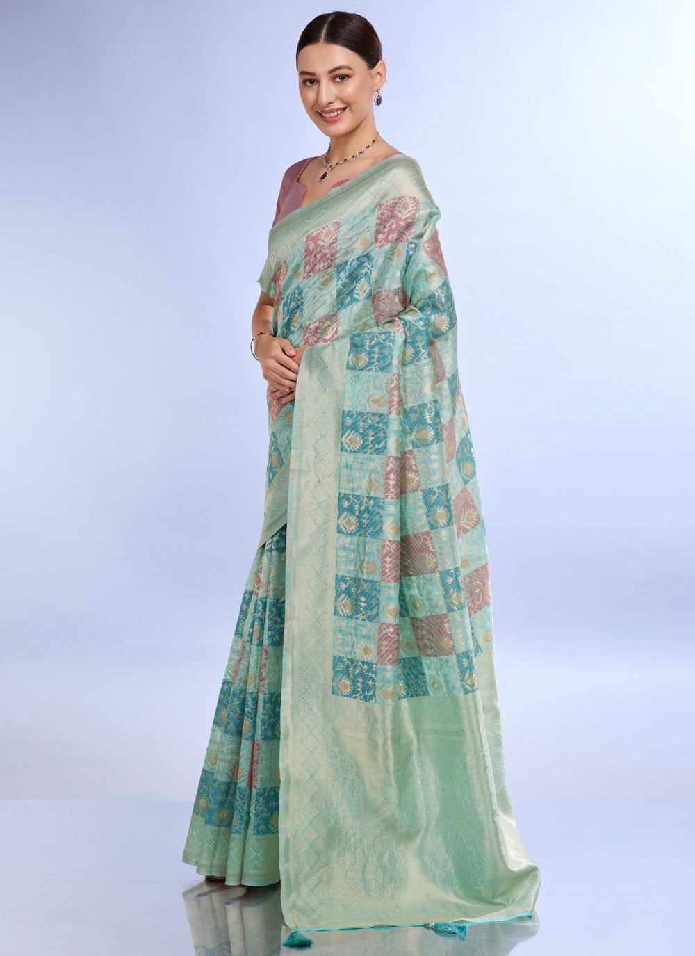Classic Jacquard Work Cotton , Jacquard Saree - S7424