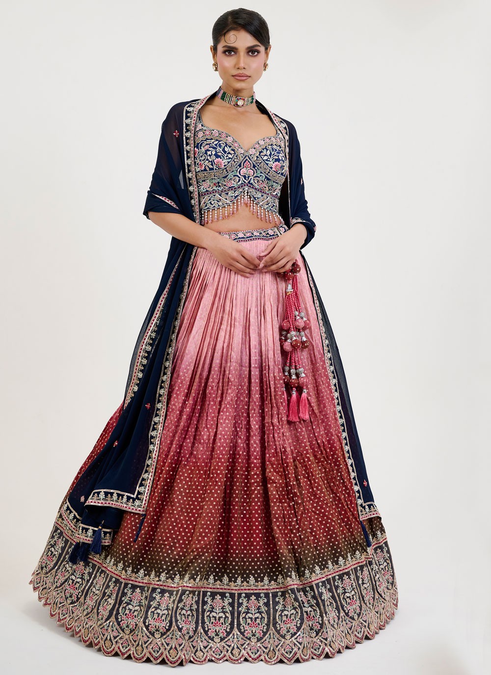 Embroidered Net Readymade Lehenga Choli - L2831