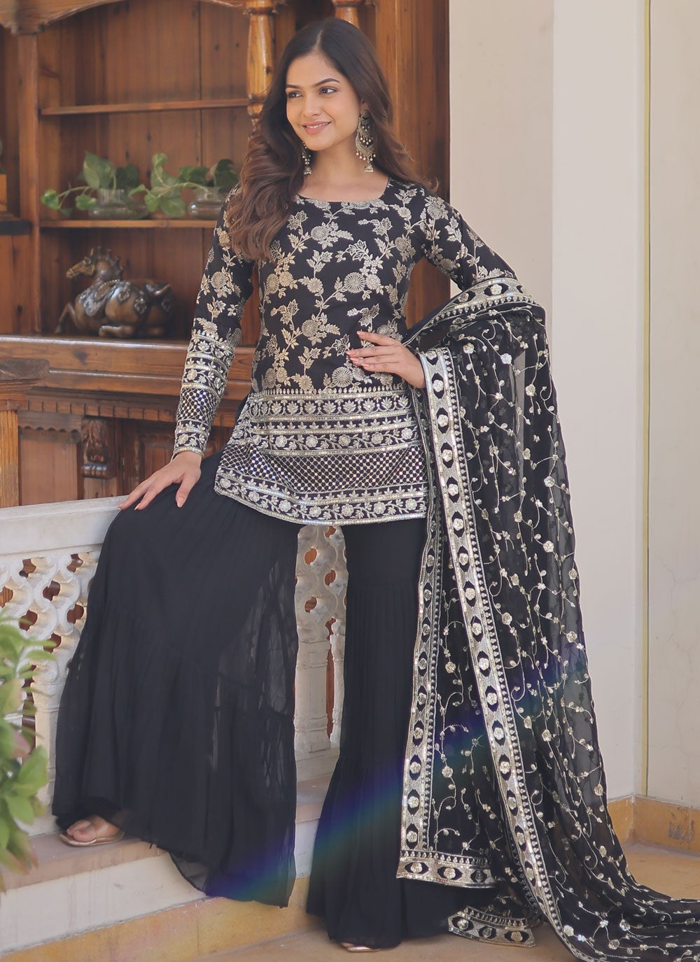 Jacquard, Viscose Salwar Suit - T1880