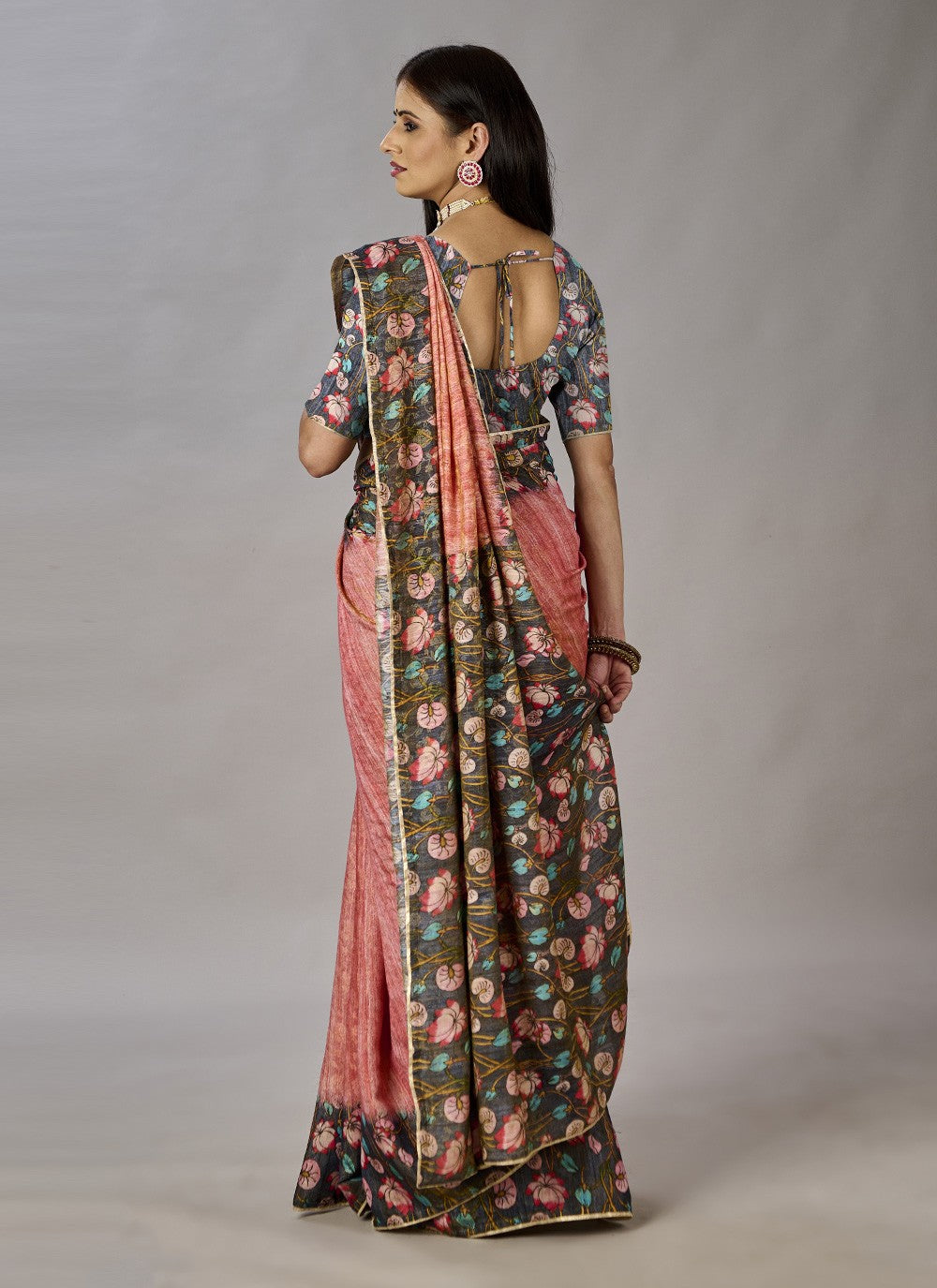 Classic Digital Print Jacquard Silk Saree - S3384