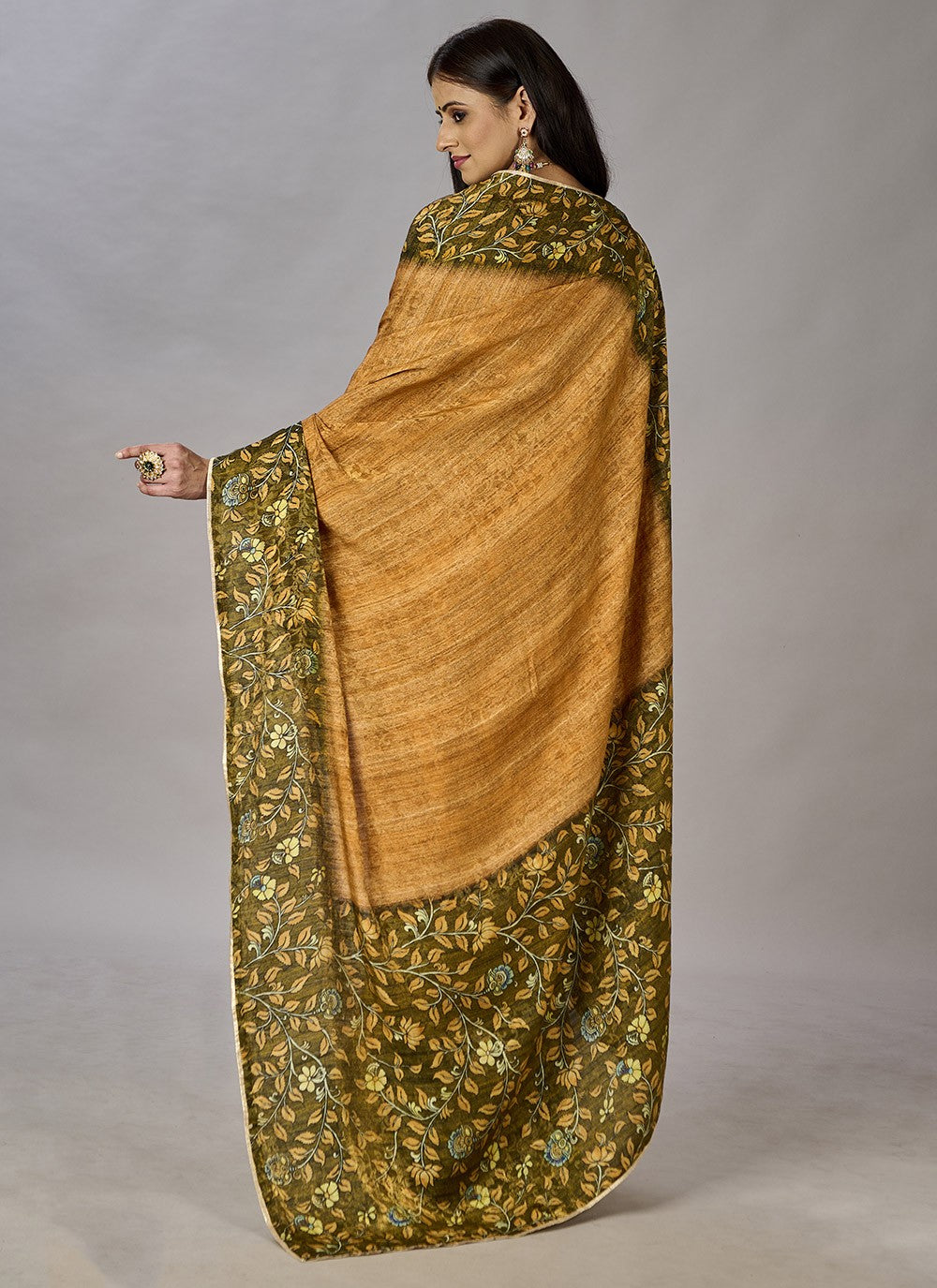 Classic Digital Print Jacquard Silk Saree - S3384