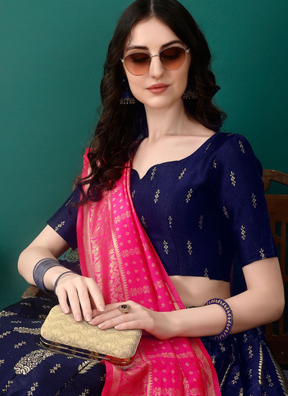 Jacquard Work Jacquard Silk A - Line Lehenga - L2157