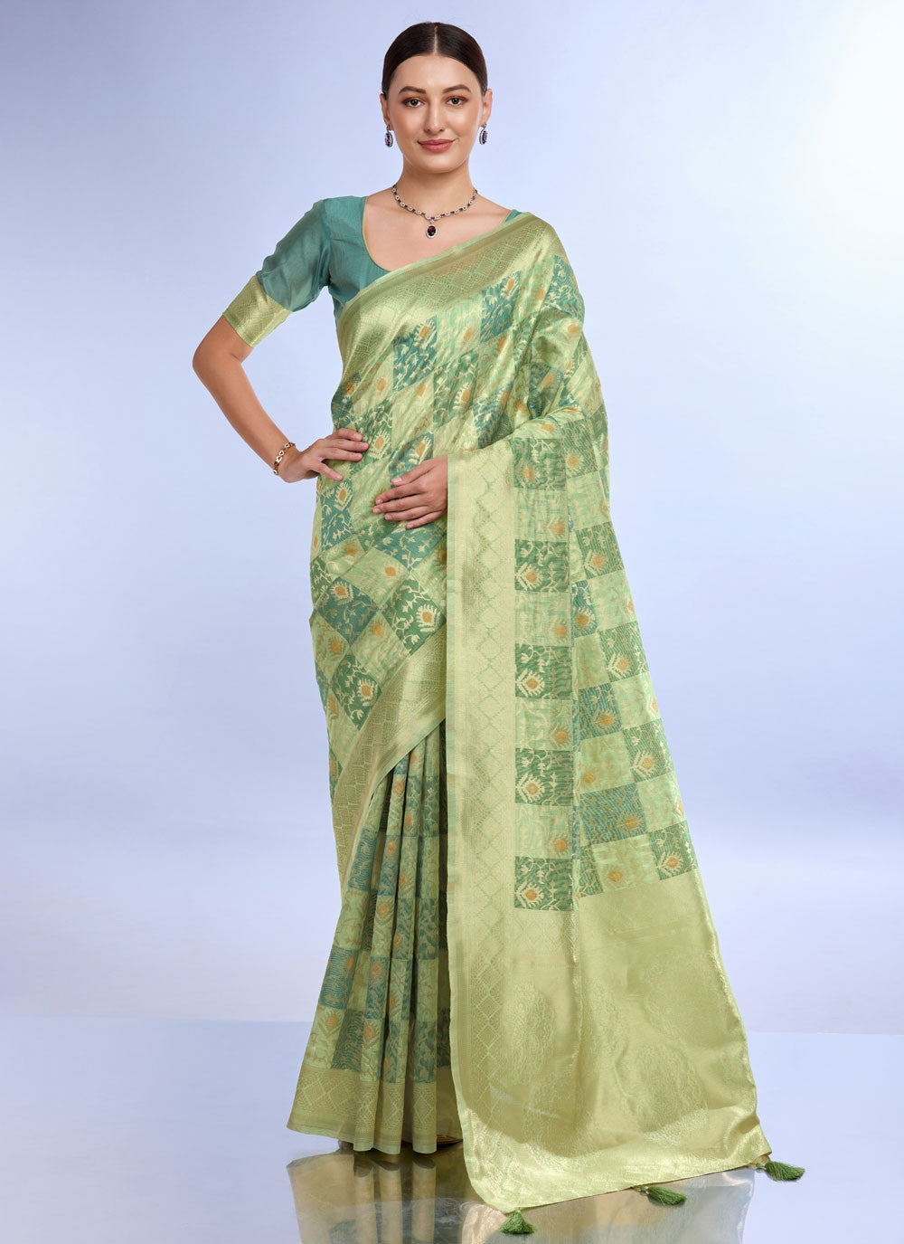 Classic Jacquard Work Cotton , Jacquard Saree - S7424