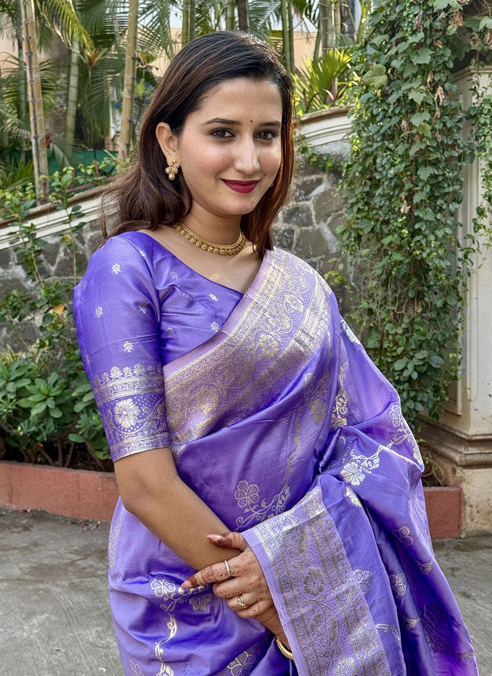 Jacquard Work, Woven, Zari Banarasi Silk Saree - S11854
