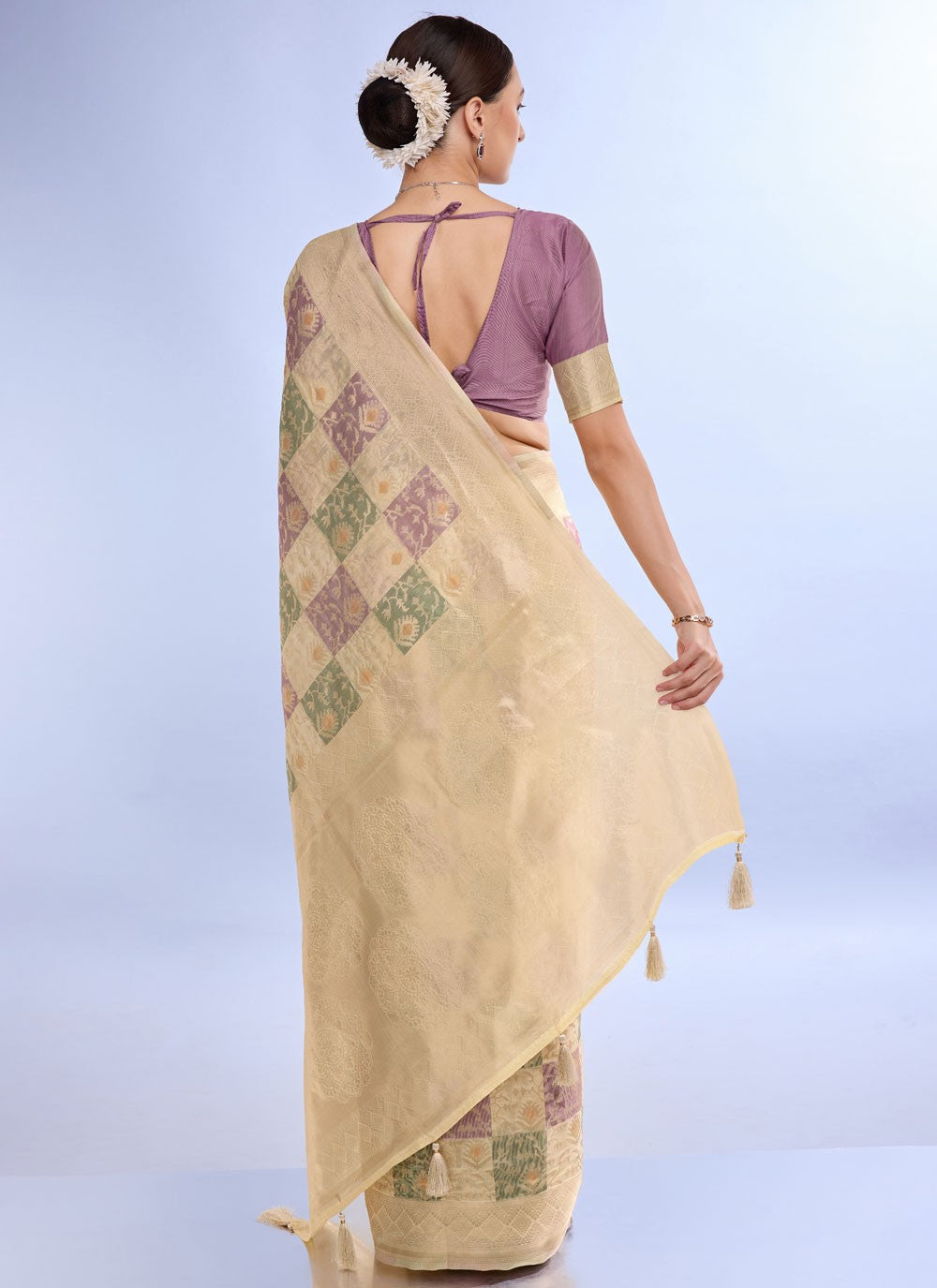 Classic Jacquard Work Cotton , Jacquard Saree - S7424