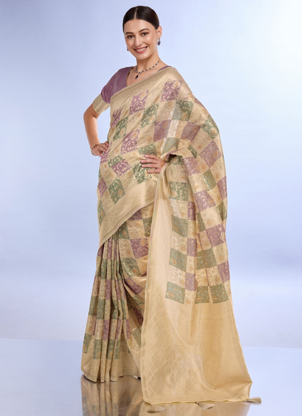 Classic Jacquard Work Cotton , Jacquard Saree - S7424