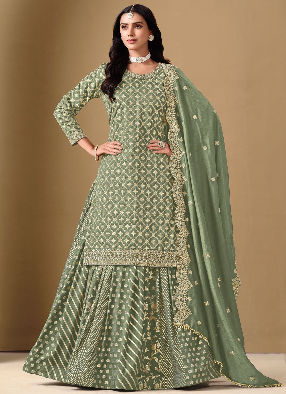 Pure Dola Festival, Mehandi & Sangeet Readymade Lehenga Choli L3605