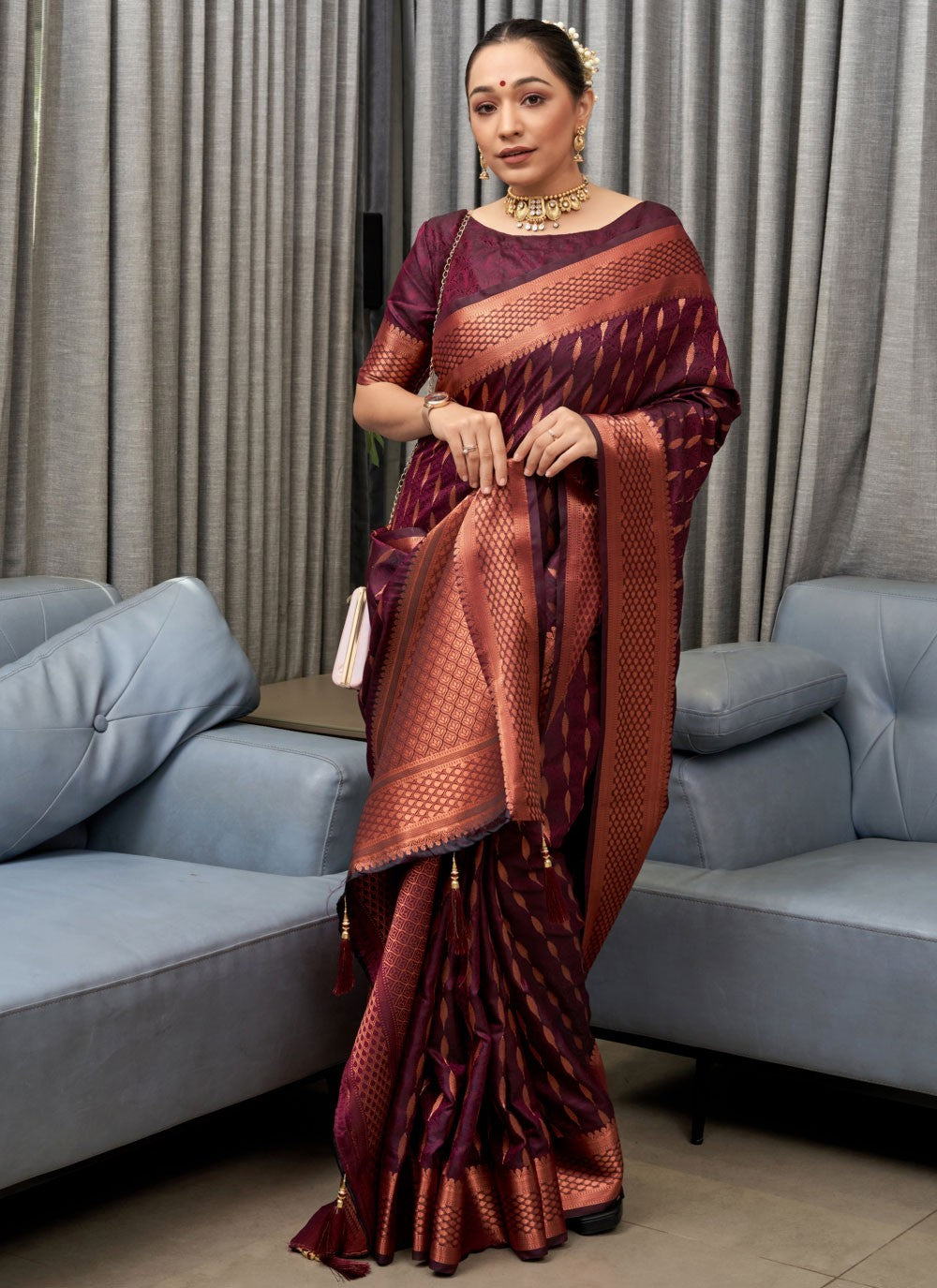 Traditional Jacquard Work Silk Saree - S2820