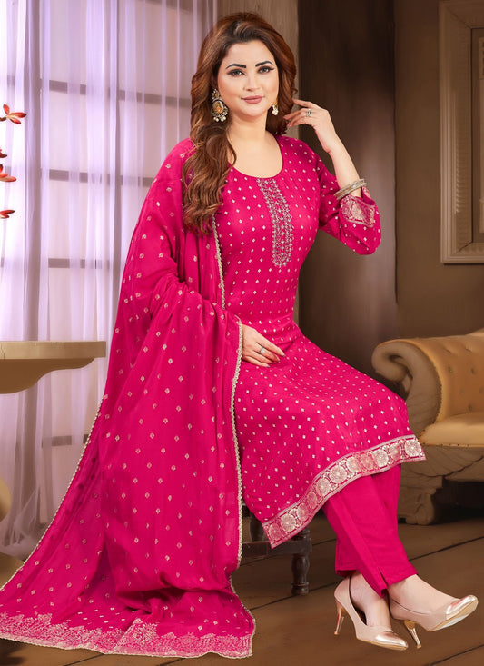Archive Jacquard Work, Zari 316756 Hot Pink T6805