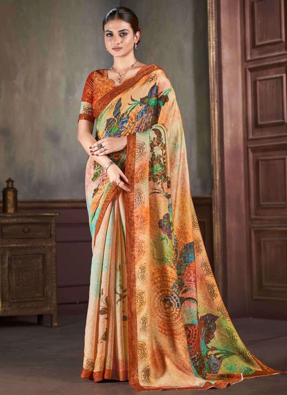 Classic Jacquard Work Silk Saree - S7402
