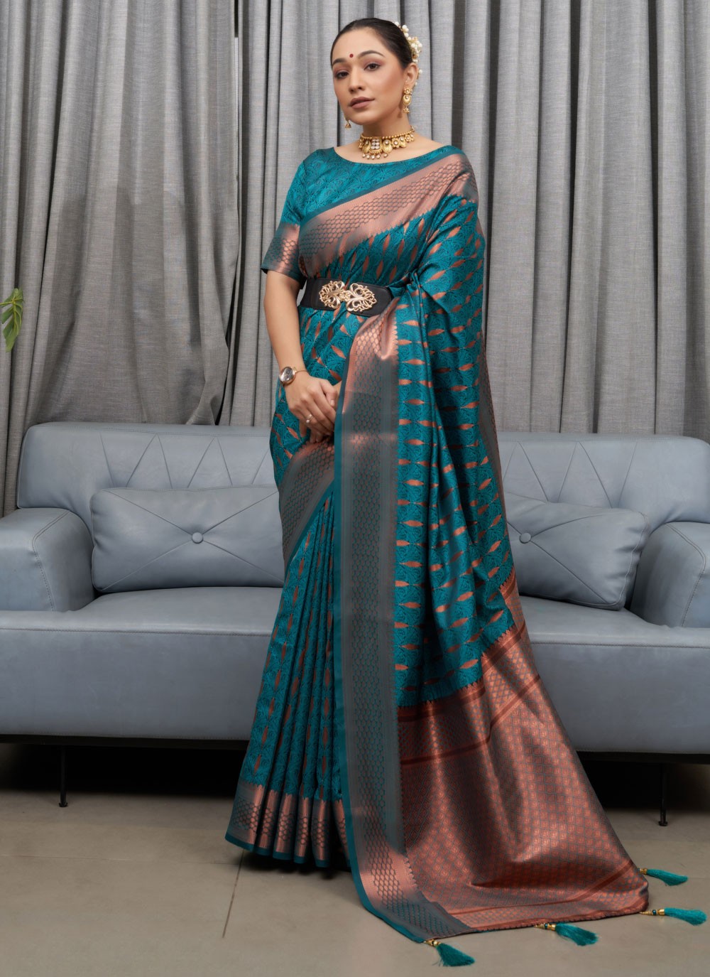Traditional Jacquard Work Silk Saree - S2820