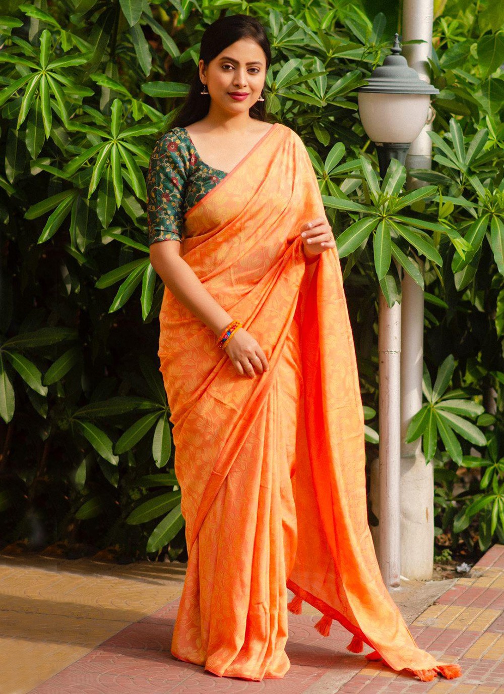 Trendy Fancy Work Chiffon Saree - S5752