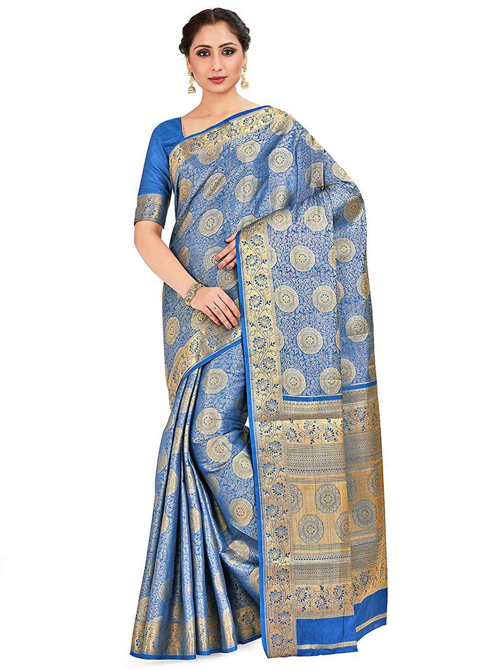 Trendy Zari Kanjivaram Silk Saree - S2472