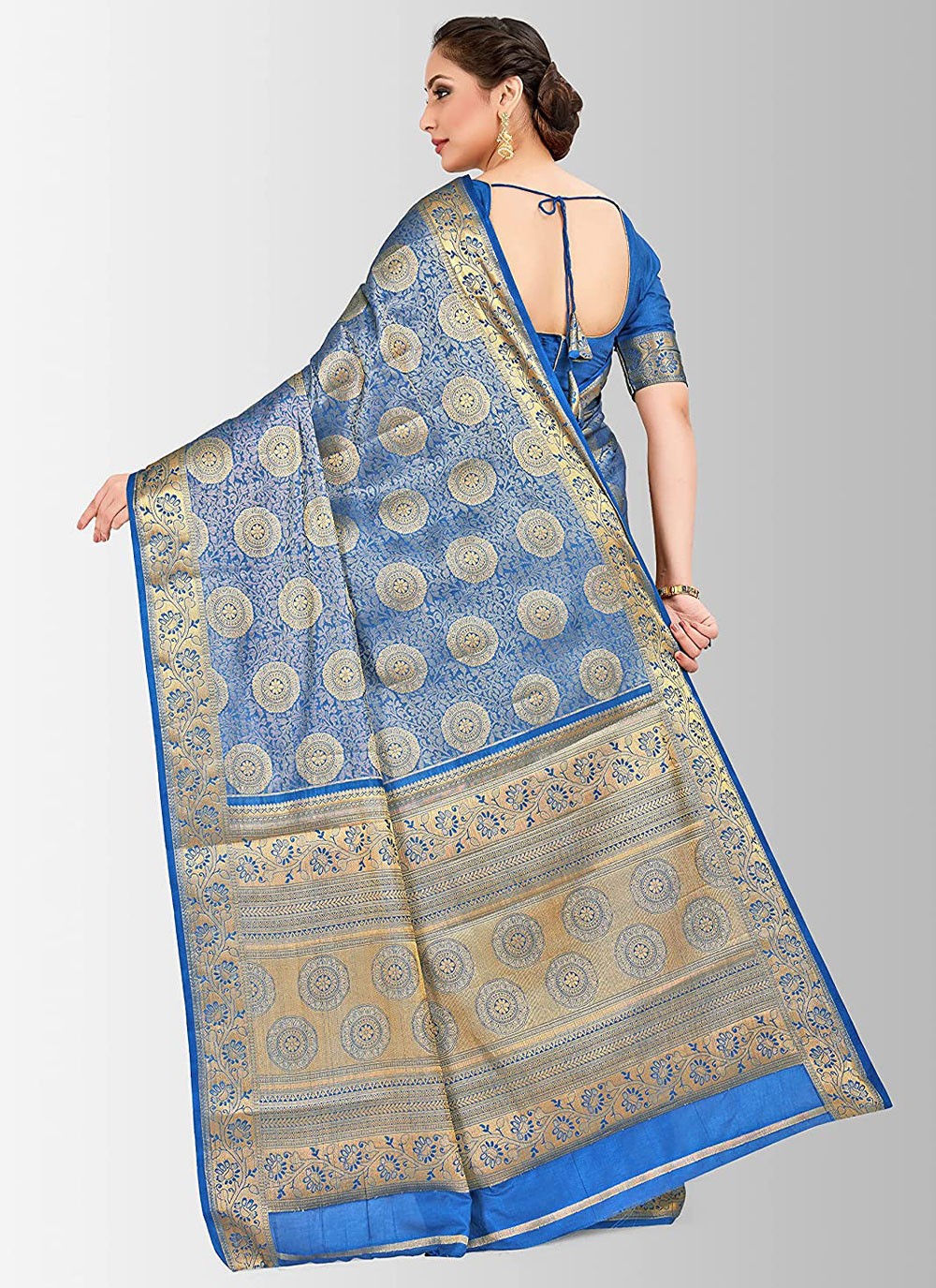 Trendy Zari Kanjivaram Silk Saree - S2472
