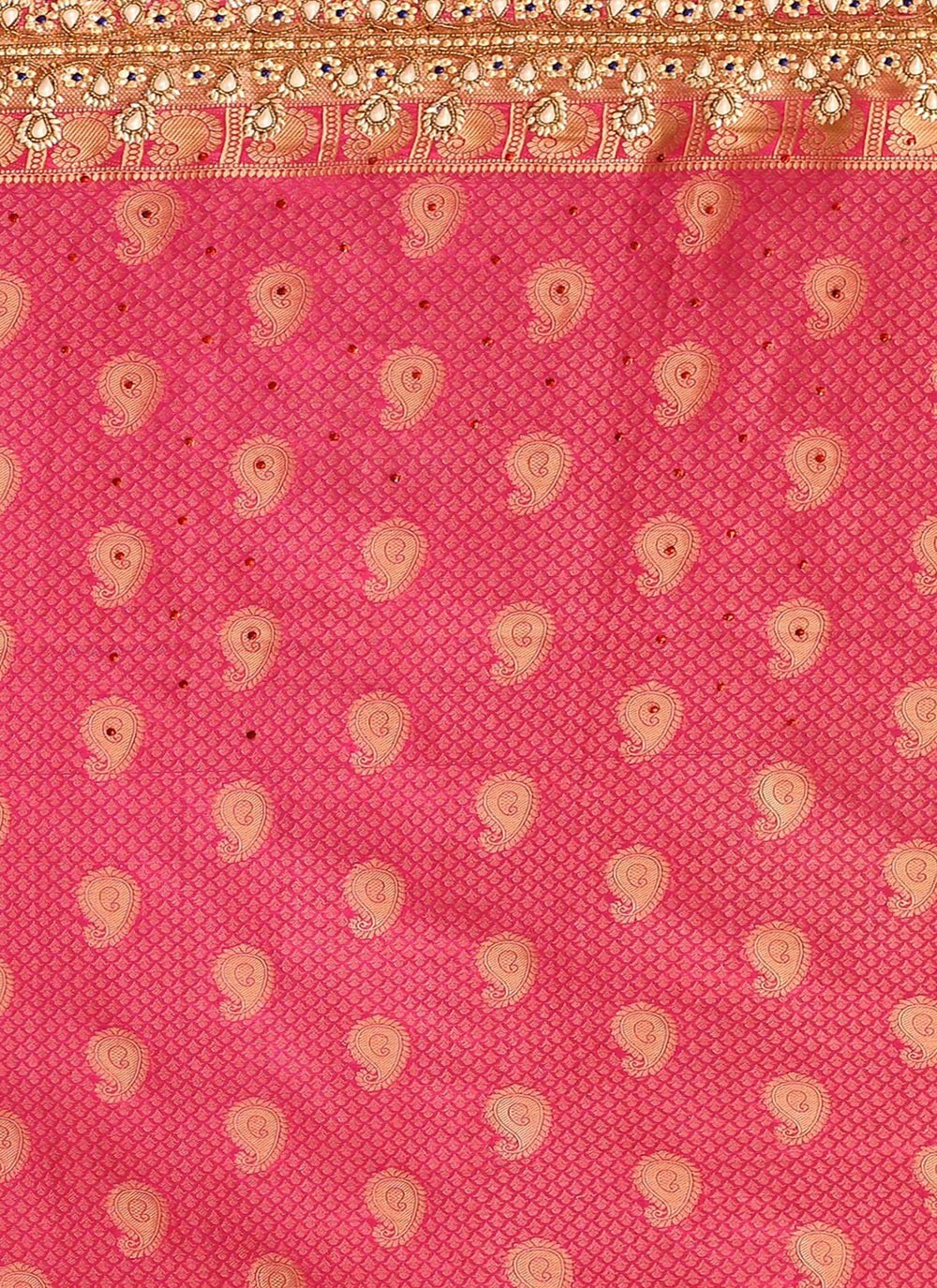 Hand Embroidery Kanjivaram Silk Cream Saree S14260