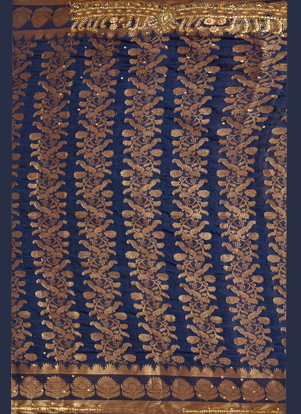 Classic Embroidered Kanjivaram Silk Saree - S7820