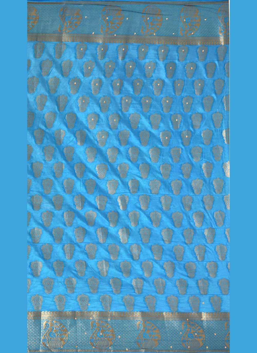 Classic Hand Embroidery Brasso Saree - S4738