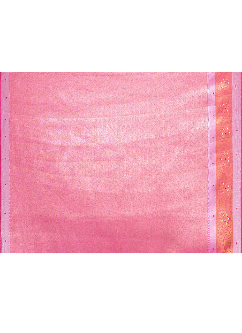 Classic Saree Hand Embroidery Pink Kanjivaram Silk Saree S13145