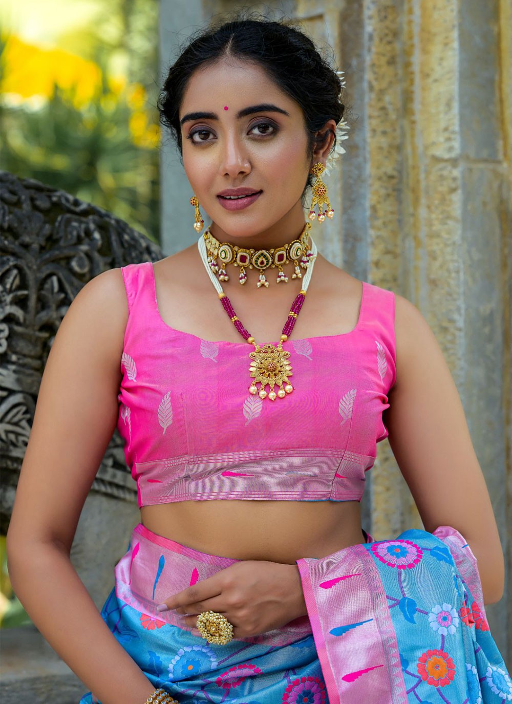 Classic Meenakari Kanjivaram Silk Saree - S4363