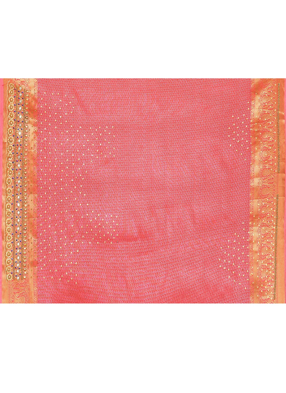 Classic Saree Hand Embroidery Pink Kanjivaram Silk Saree S13109
