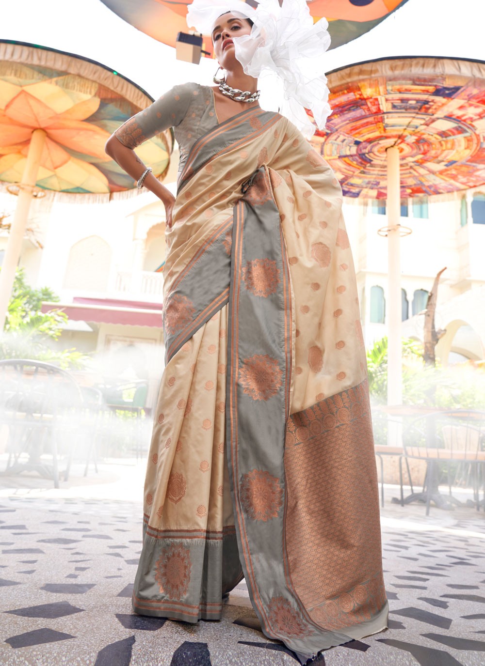 Classic Weaving Zari Katan Silk Saree - S7749